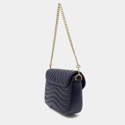 Pre Owned Louis Vuitton Black Leather New Wave Multi Pochette