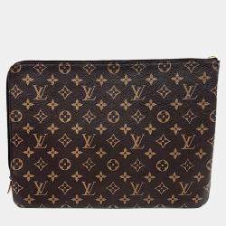 Pre Owned Louis Vuitton Black PVC Monogram Etu Voyage MM
