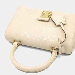 Pre Owned Louis Vuitton Cream Leather Empreinte Madeleine BB