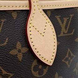 Pre Owned Louis Vuitton Brown PVC Monogram Neverfull Inside Out MM