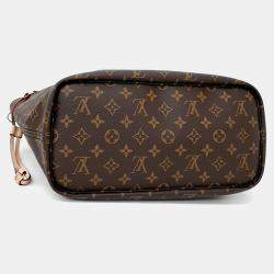 Pre Owned Louis Vuitton Brown PVC Monogram Neverfull Inside Out MM