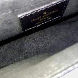 Pre Owned Louis Vuitton Black Leather New Wave Chain Shoulder Bag PM