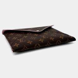 Pre Owned Louis Vuitton Brown PVC Monogram Kirigami Clutch