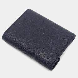 Pre Owned Louis Vuitton Black Leather Empreinte Victorine Wallet