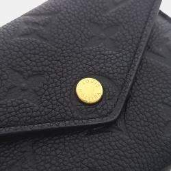 Pre Owned Louis Vuitton Black Leather Empreinte Victorine Wallet