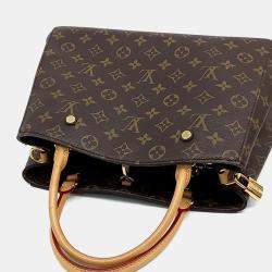 Pre Owned Louis Vuitton Brown Leather Montaigne MM
