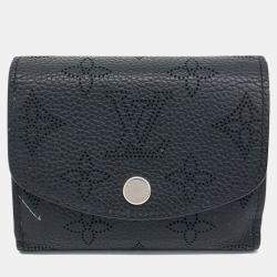 Pre Owned Louis Vuitton Black Leather Mahina Iris Wallet XS