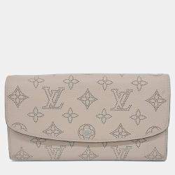 Pre Owned Louis Vuitton Brown Leather Mahina Iris Long Wallet