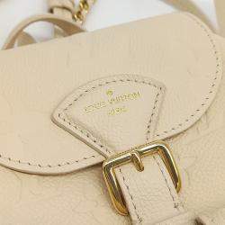 Pre Owned Louis Vuitton White Leather Empreinte Backup Backpack