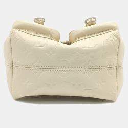 Pre Owned Louis Vuitton White Leather Empreinte Backup Backpack
