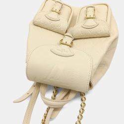 Pre Owned Louis Vuitton White Leather Empreinte Backup Backpack