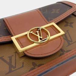 Pre Owned Louis Vuitton Brown Canvas Dauphine Chain Wallet