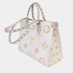 Pre Owned Louis Vuitton Cream PVC On the Go MM