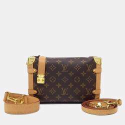 Pre Owned Louis Vuitton Brown Canvas Side Trunk MM