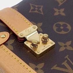 Pre Owned Louis Vuitton Brown Canvas Side Trunk MM