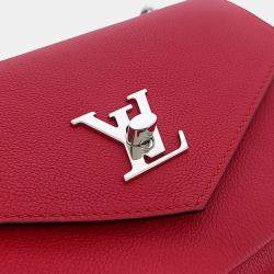 Pre Owned Louis Vuitton Red Leather My Lock Me BB