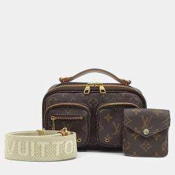 Pre Owned Louis Vuitton Brown Canvas Utility Crossbody Bag