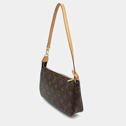 Pre Owned Louis Vuitton Brown Canvas Monogram Pochette Accessoires NM