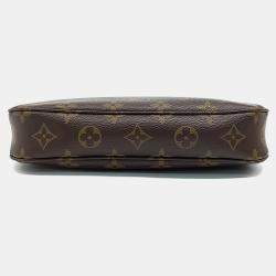 Pre Owned Louis Vuitton Brown Canvas Monogram Pochette Accessoires NM