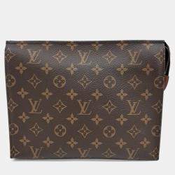 Pre Owned Louis Vuitton Brown PVC Monogram Pochette Toilette 26