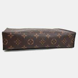 Pre Owned Louis Vuitton Brown PVC Monogram Pochette Toilette 26