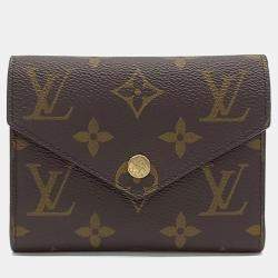 Pre Owned Louis Vuitton Brown Canvas Monogram Victorine Wallet