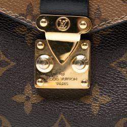 Pre Owned Louis Vuitton Brown Monogram Reverse Pochette Metis