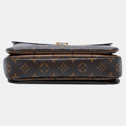 Pre Owned Louis Vuitton Brown Monogram Reverse Pochette Metis