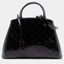 Pre Owned Louis Vuitton Purple Monogram Vernis Montaigne MM