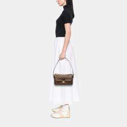 Pre Owned Louis Vuitton Brown Damier Ebene Ravello GM