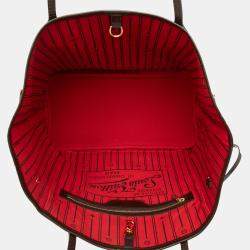 Pre Owned Louis Vuitton Brown Damier Ebene Neverfull MM