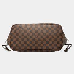 Pre Owned Louis Vuitton Brown Damier Ebene Neverfull MM