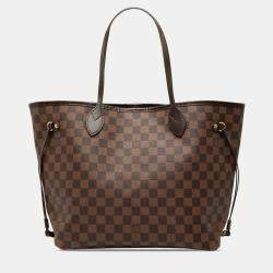 Pre Owned Louis Vuitton Brown Damier Ebene Neverfull MM