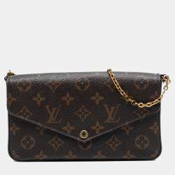 Pre Owned Louis Vuitton Brown Monogram Pochette Felicie