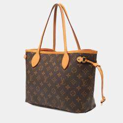 Pre Owned Louis Vuitton Brown Monogram Neverfull PM
