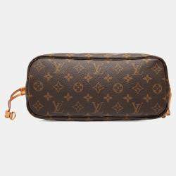 Pre Owned Louis Vuitton Brown Monogram Neverfull PM