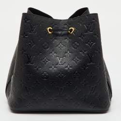 Pre Owned Louis Vuitton Black Monogram Empreinte Leather NeoNoe MM Bag