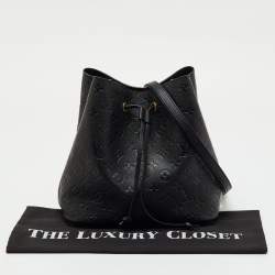 Pre Owned Louis Vuitton Black Monogram Empreinte Leather NeoNoe MM Bag