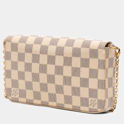 Pre Owned Louis Vuitton White Damier Azur Pochette Felicie