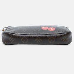 Pre Owned Louis Vuitton Brown Takashi Murakami Monogram Cherry Pochette Accessoires