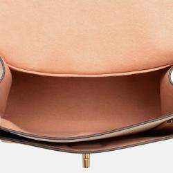 Pre Owned Louis Vuitton Beige Brown Bicolor Leather MyLockMe Chain BB