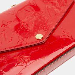 Pre Owned Louis Vuitton Red Monogram Vernis Pochette Felicie
