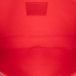 Pre Owned Louis Vuitton Red Monogram Vernis Pochette Felicie