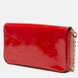 Pre Owned Louis Vuitton Red Monogram Vernis Pochette Felicie