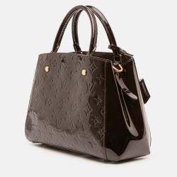 Pre Owned Louis Vuitton Purple Monogram Vernis Montaigne BB