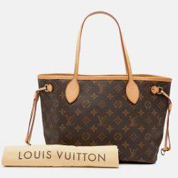 Pre Owned Louis Vuitton Brown Monogram Neverfull PM