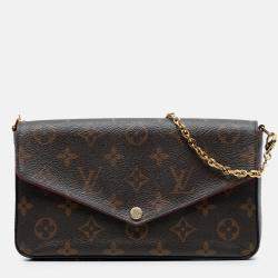 Pre Owned Louis Vuitton Brown Monogram Pochette Felicie