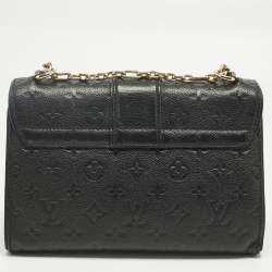 Pre Owned Louis Vuitton Black Monogram Empreinte Leather Saint Sulpice PM Bag