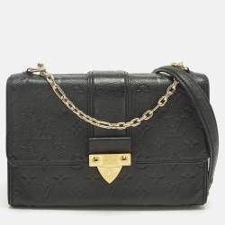 Pre Owned Louis Vuitton Black Monogram Empreinte Leather Saint Sulpice PM Bag