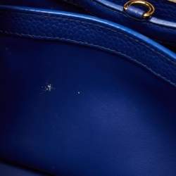 مملوكة مسبقًا Louis Vuitton Blue Taurillon Leather Capucines MM Bag